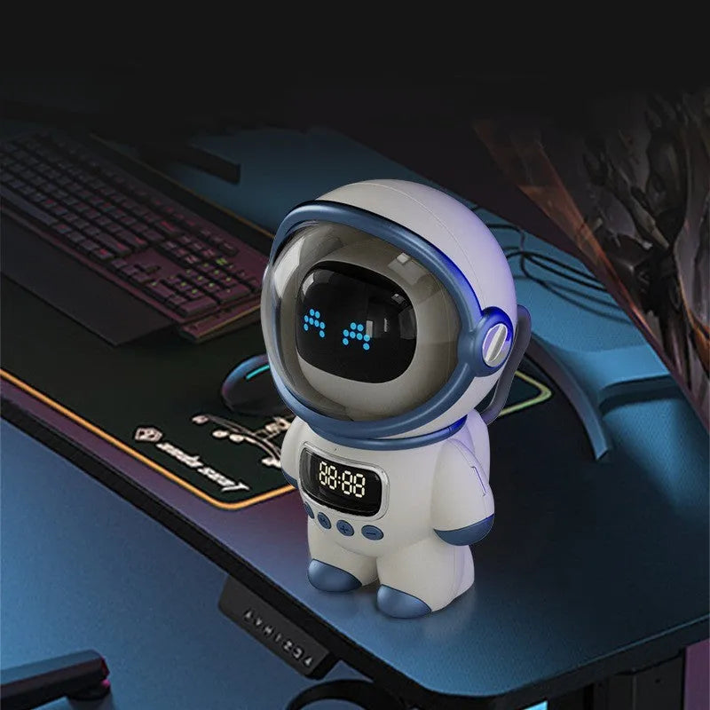 Bluetooth Intelligent AI Interactive Audio Clock in Pink with 6W speaker and 40mm neodymium driver