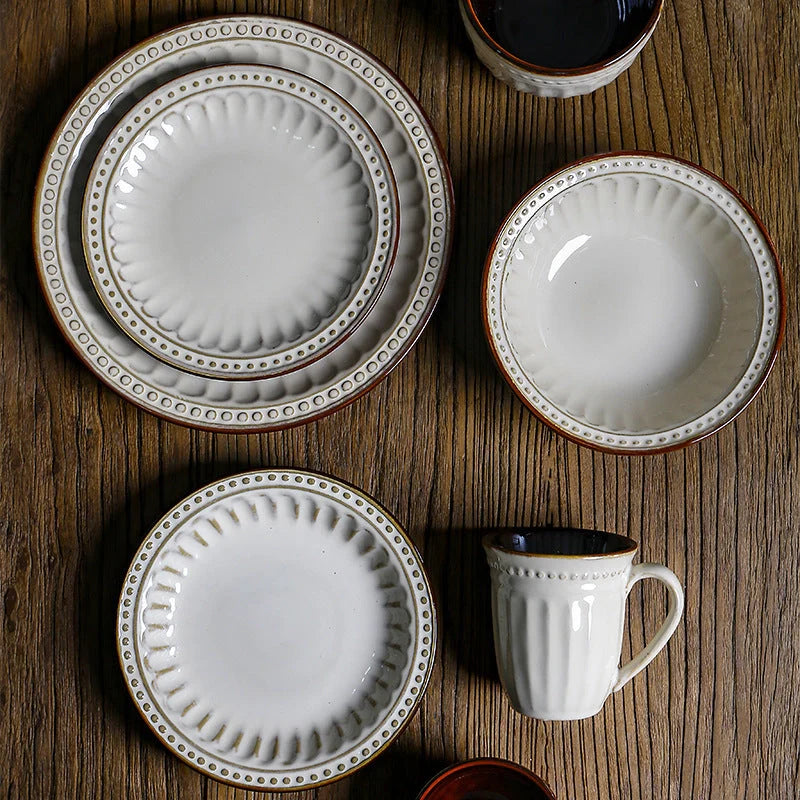 Ceramic Western Food Plate Set of 6 for versatile dining