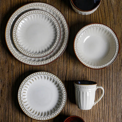 Ceramic Western Food Plate Set of 6 for versatile dining