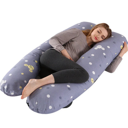 U-shape pregnancy pillow with removable pure cotton cover for support and comfort