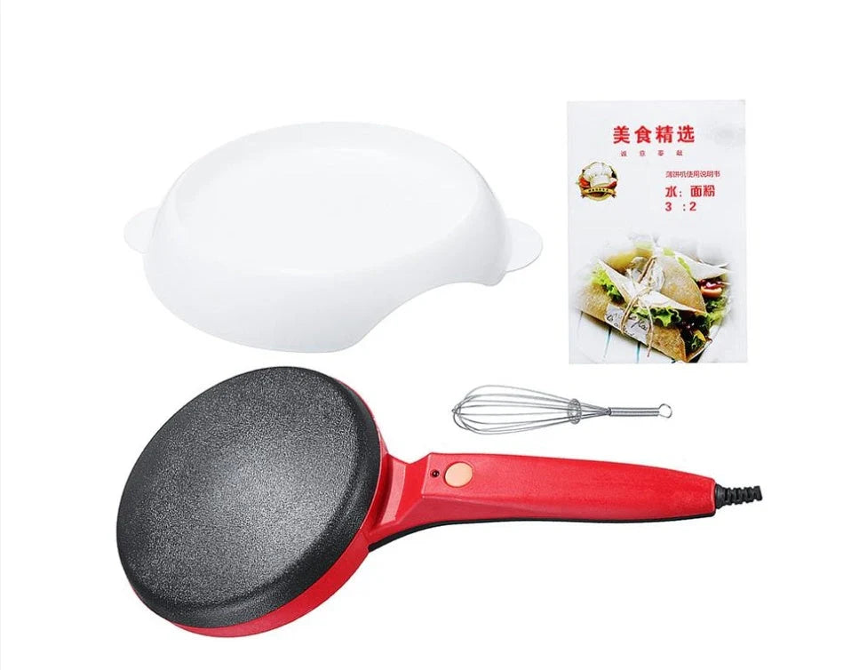 Automatic Electric Baking Pan Dough Machine with non-stick coating and 600W power