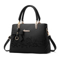New ladies handbag artificial leather shoulder bag tote in black