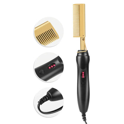 Electric Curling Comb with ceramic technology for shiny, frizz-free hair
