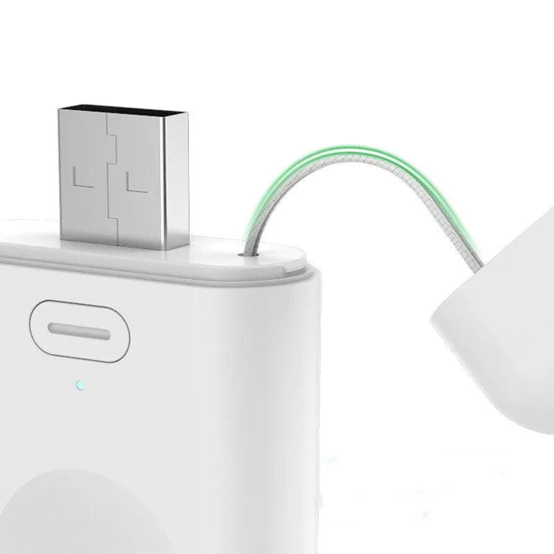 White magnetic wireless charger power bank for Apple Watch 1-5, 1000 mAh, compact size