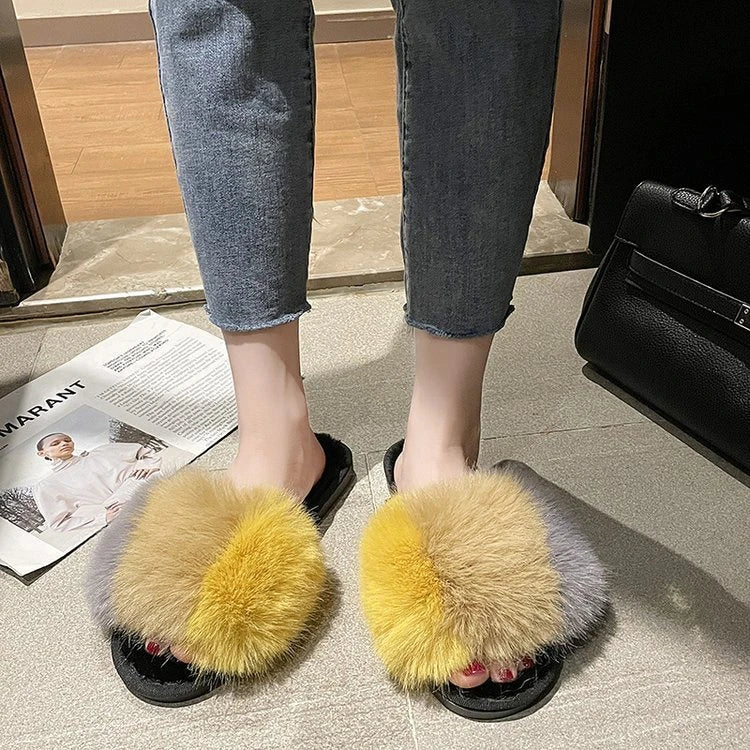 Cozy and chic women's plush house slippers in various colors and sizes