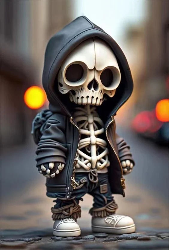 Stylish and modern skeleton figurines made of high-quality resin, perfect for Halloween decor or year-round display in the home or office