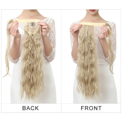 Corn hot beard ponytail wig with 58cm length and heat resistance up to 150°C