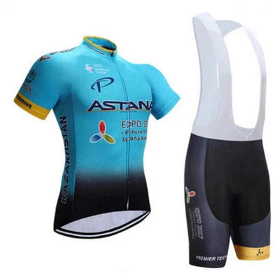 Cycling jersey in various colours with moisture-wicking fabric
