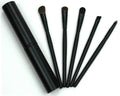 Soft synthetic fibre makeup brush in multiple colours for powder blush foundation application