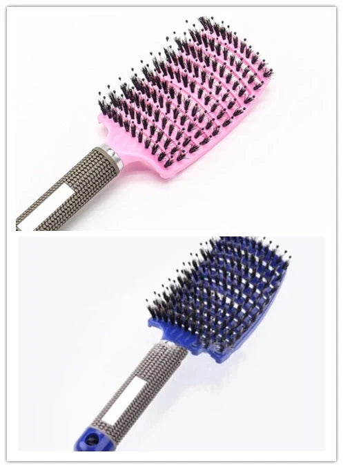 Ultra-Soft Detangling Hair Brush with Scalp Massage - Premium Bristles and Nylon for Effortless Tangle-Free Hair