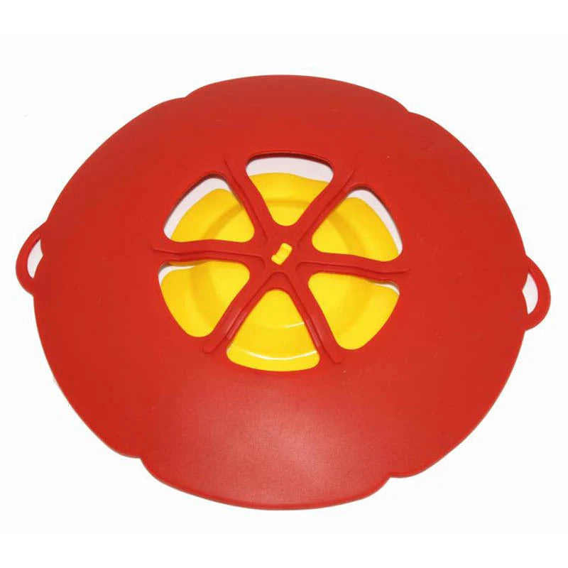 Anti-splash silicone lid for pots in various colors, preventing oil and soup overflows