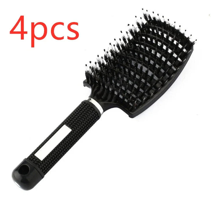 Ultra-Soft Detangling Hair Brush with Scalp Massage - Premium Bristles and Nylon for Effortless Tangle-Free Hair