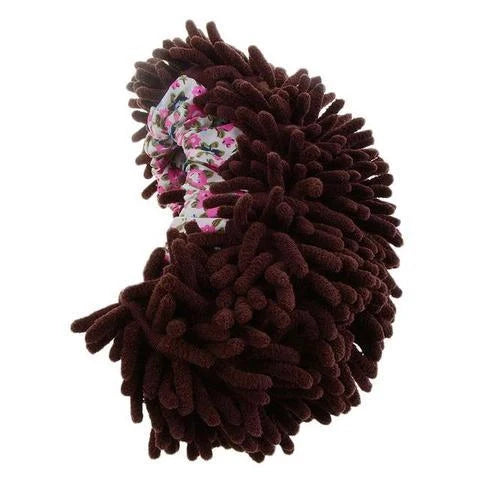 Chenille mop slippers in various colours for easy home cleaning