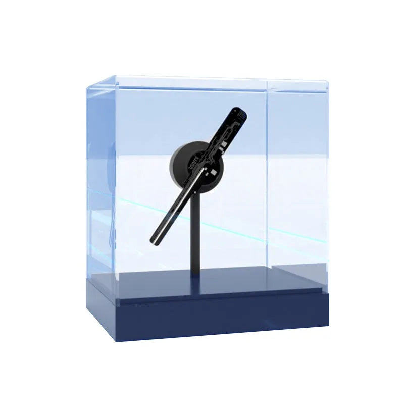 Holographic 3D fan screen desktop decoration with remote control and ABS plastic frame, UK plug option
