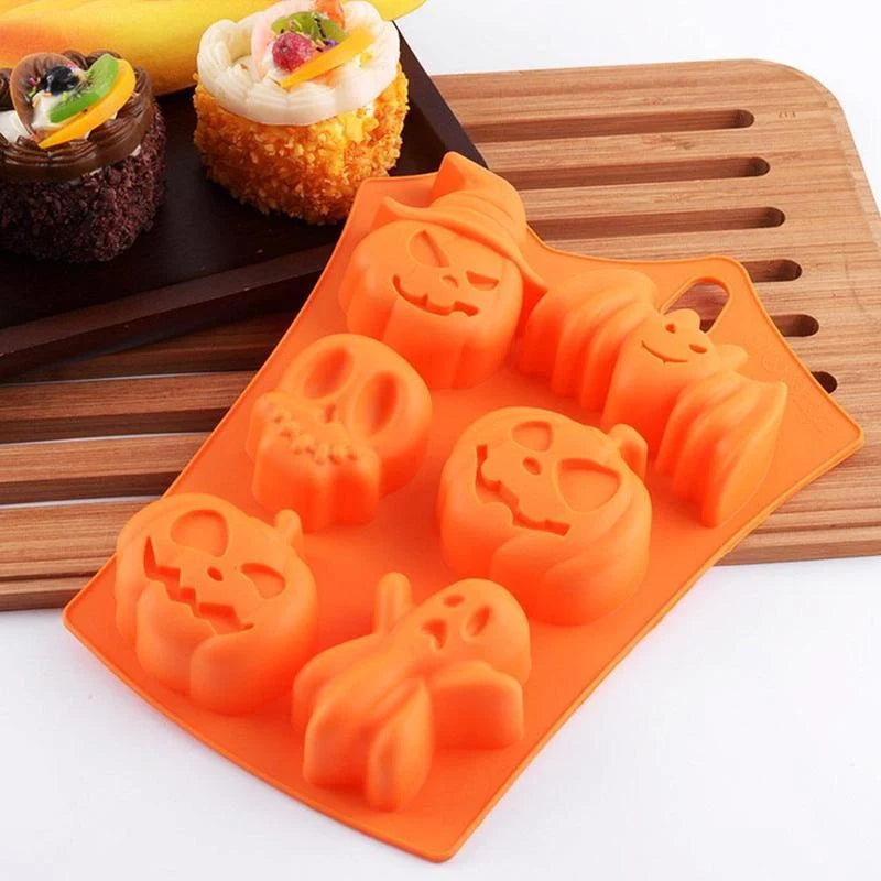 Halloween pumpkin silicone cake mold for baking and decorations, 23x16.5x3cm