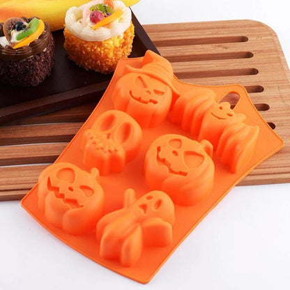 Halloween pumpkin silicone cake mold for baking and decorations, 23x16.5x3cm