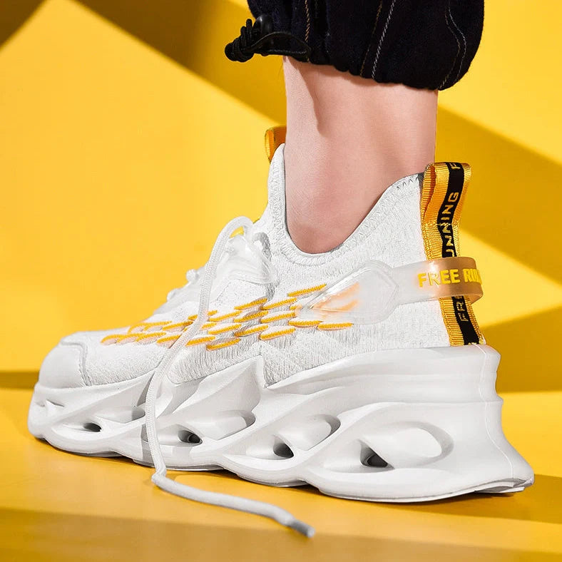 Wild sports casual shoes with lace-up closure and 1-3cm low heel, designed for breathable comfort during sports and leisure activities, available in beige, black, and white colours across sizes 39-46