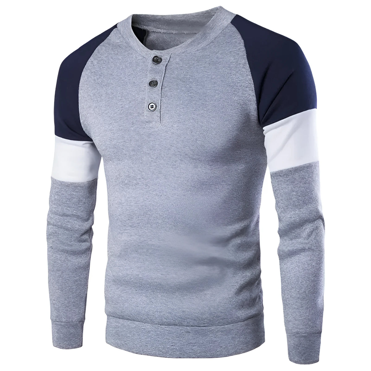 Men's cotton T-shirt with loose fit, short sleeves, and crew neck in gray colour