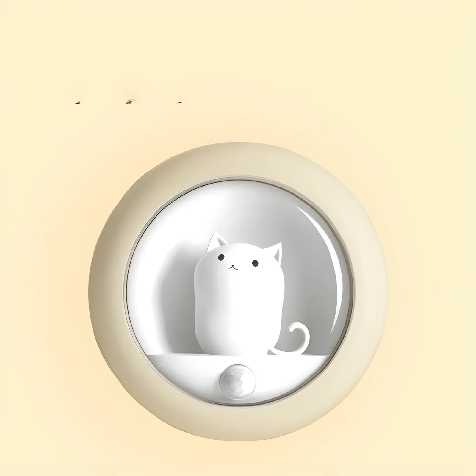 Baby sleep lamp with colour-changing projection light on bedside table