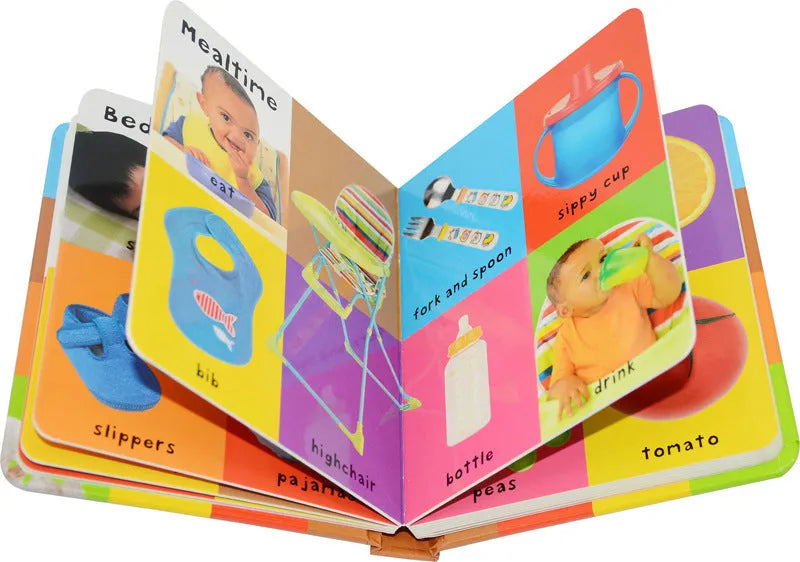 Set of three English original hardcover cardboard books for children with animal and truck illustrations