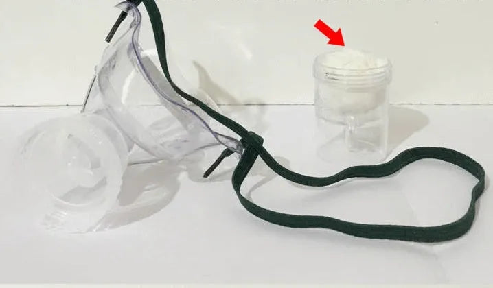 Flexible plastic wire mask aid with silicone cushion for improving surgical mask nose bridge fit.