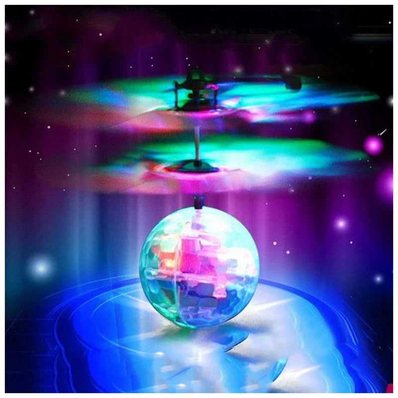 LED Light-Up Floating Ball with infrared motion control and colorful LED lights for hands-free levitation and mesmerizing aerial performances