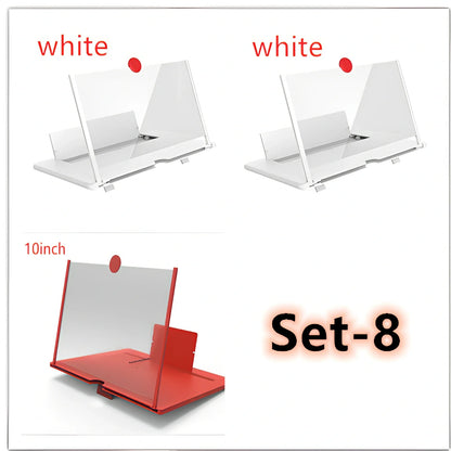 12-inch foldable mobile phone screen magnifier with 3-4x magnification in black colour