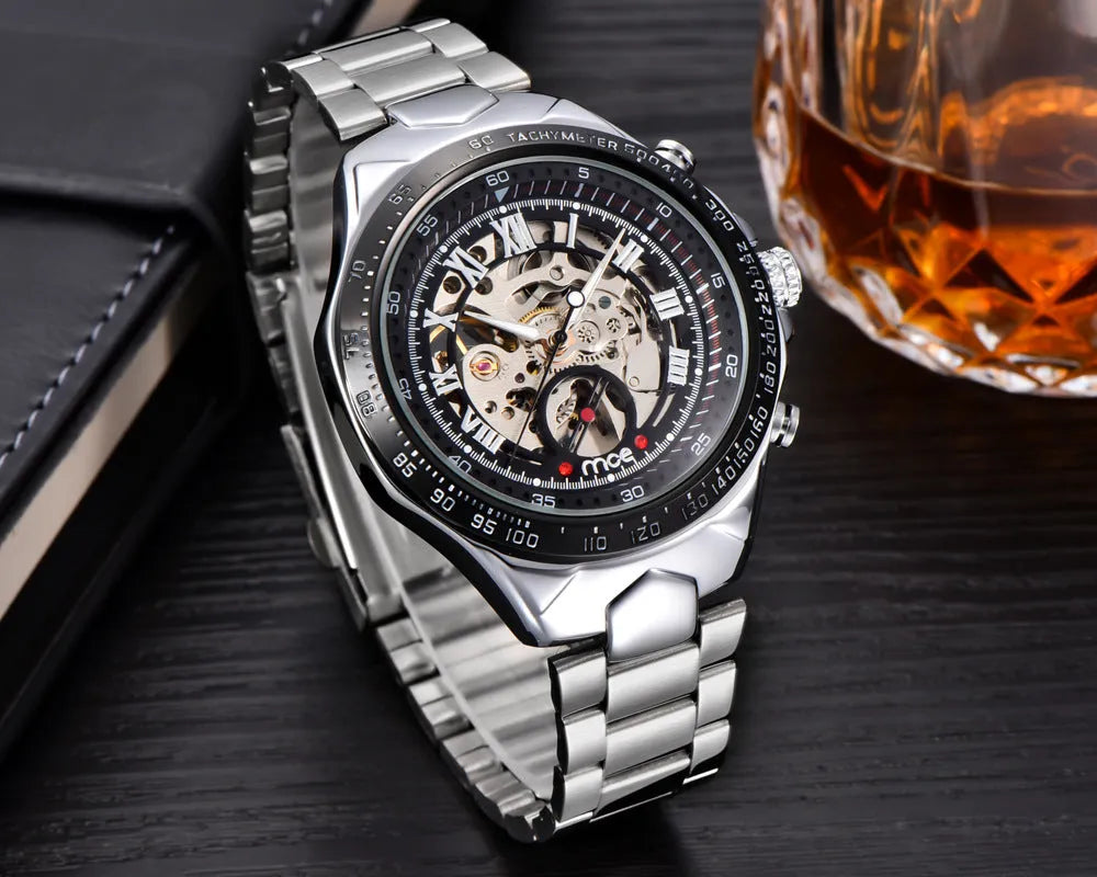 Men's MCE certified explosion-proof mechanical wristwatch shown in one of four available colour options.