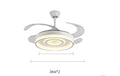 Nordic style ceiling fan light with invisible blades in a modern room setting