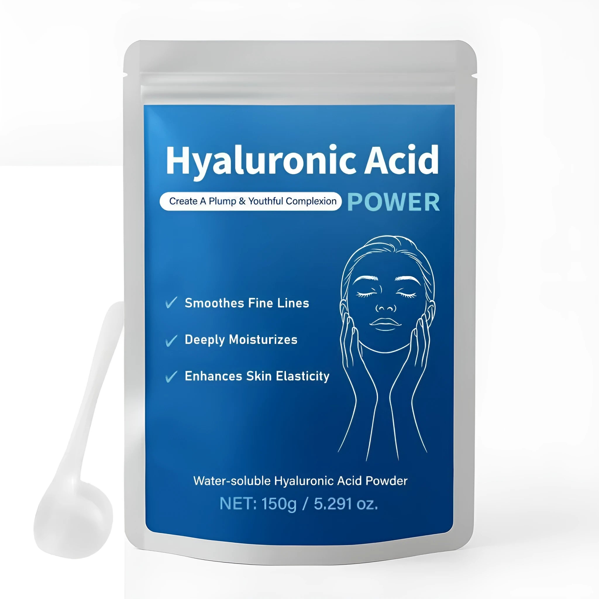 150g jar of hyaluronic acid powder for DIY skincare formulations