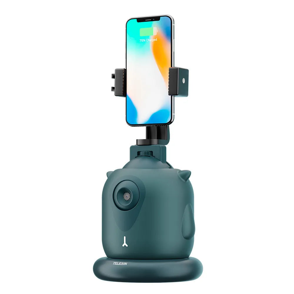 Dark green AI face recognition 360 rotation gimbal for camera tracking