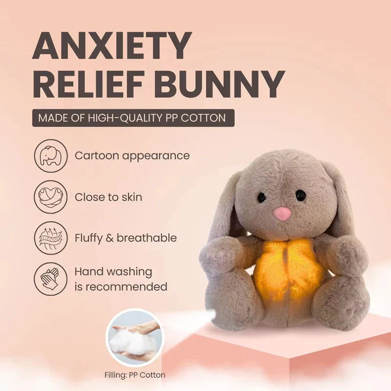 Comforting Breathing Bunny Plush - Soothing Sensory Toy for Newborns and Infants