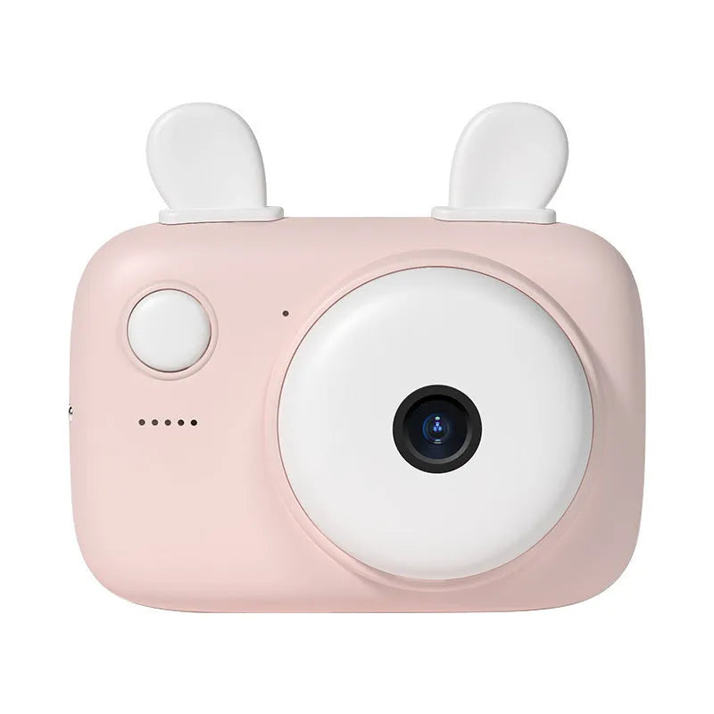 A2 kids digital camera in macaron design with colour screen, shown in green, pink, purple, and red.