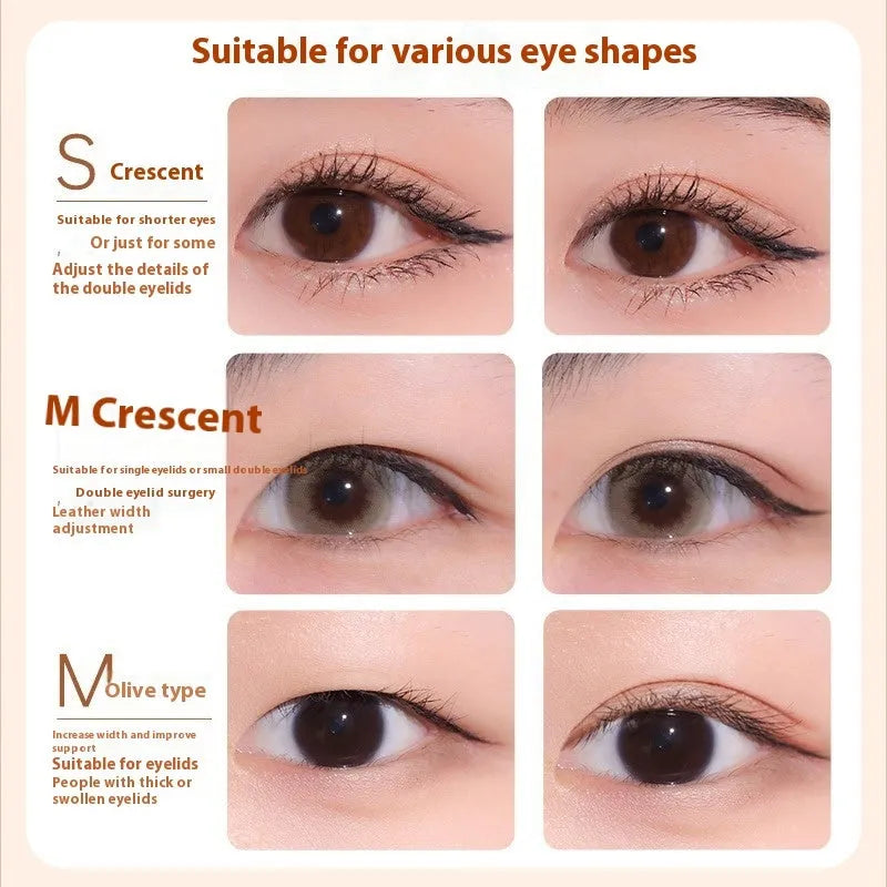 Transparent double eyelid stickers on roll with lace pattern for natural eyelid enhancement