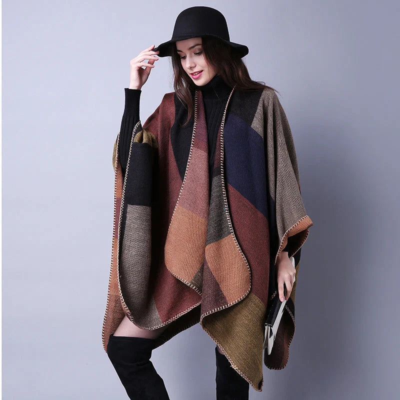 Lattice pattern ladies travel shawl in various colours for autumn and winter warmth