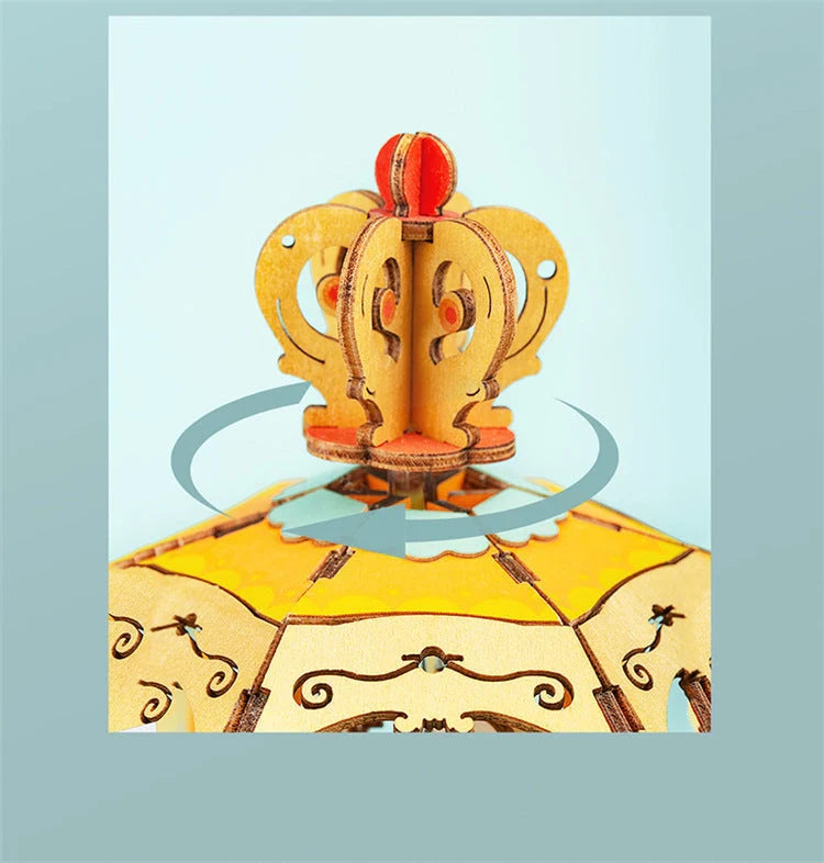 Robotime DIY 3D Puzzle Music Box Toy for children with wooden pieces and music feature
