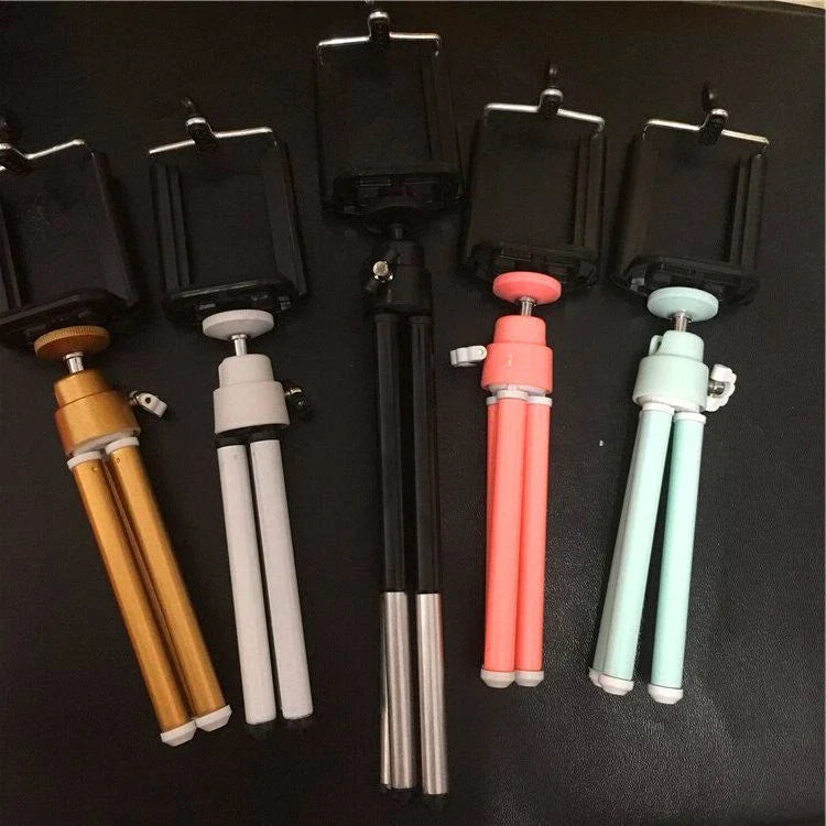 Aluminium alloy mobile phone tripod stand with 3D PTZ, compatible with iPhone models