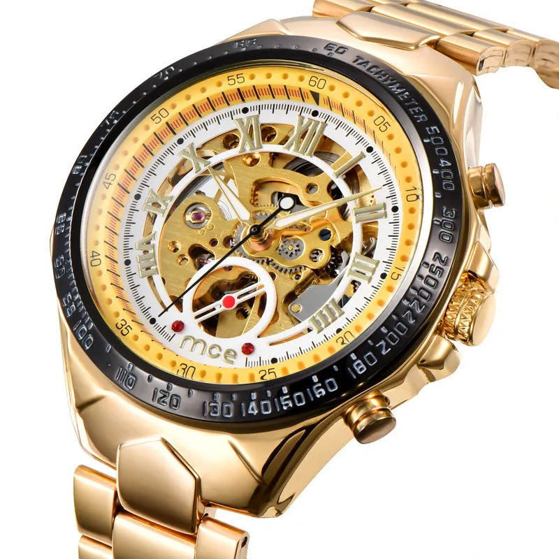 Men's MCE certified explosion-proof mechanical wristwatch shown in one of four available colour options.