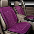 125cm x 52cm winter car heating cushion with flame retardant diamond velvet cover and non-slip base in warm rice colour