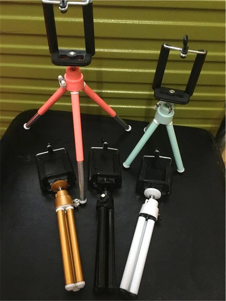 Aluminium alloy mobile phone tripod stand with 3D PTZ, compatible with iPhone models