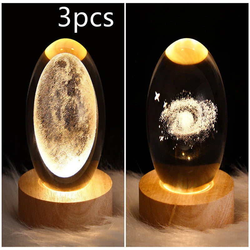 Magical Galaxy Crystal Ball Lamp with captivating 3D celestial lighting effects