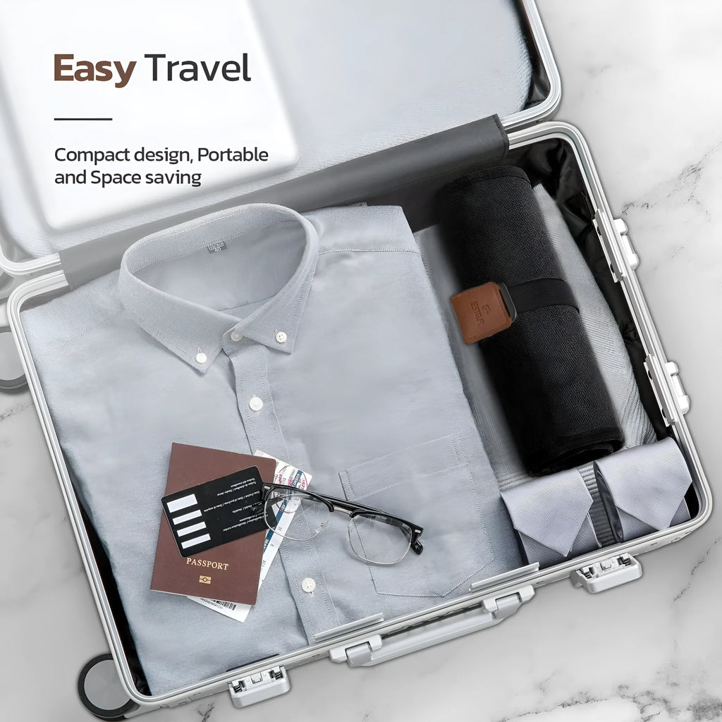Men's black and light brown PU portable travel wash bag or buggy bag for toiletries
