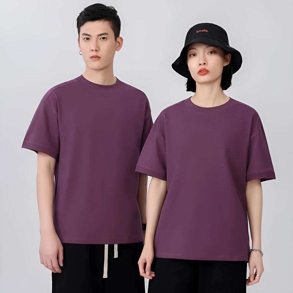 Men's breathable pique cotton short-sleeved t-shirt in loose fit summer casual top
