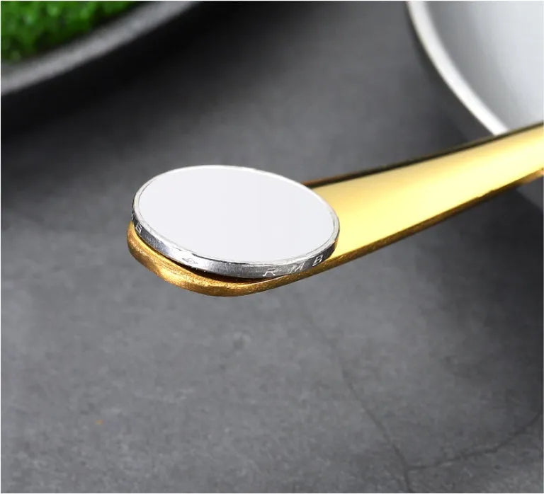 24-piece stainless steel tableware set including knives, forks and spoons in various colour options