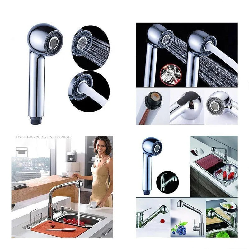 Chrome kitchen tap spare faucet pull out spray shower head replacement Model 07301