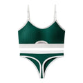 Women's sports underwear vest with underwired tube top and contrast colour back design