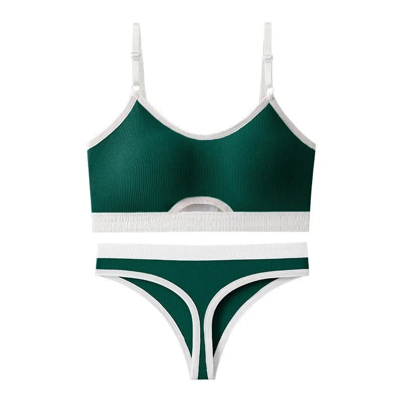 Women's sports underwear vest with underwired tube top and contrast colour back design