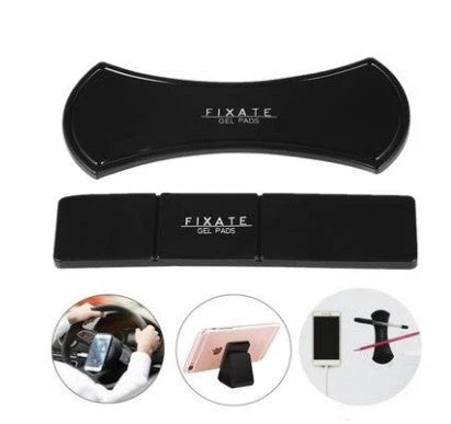 Black nano multifunctional gel pads for mounting phones and tablets