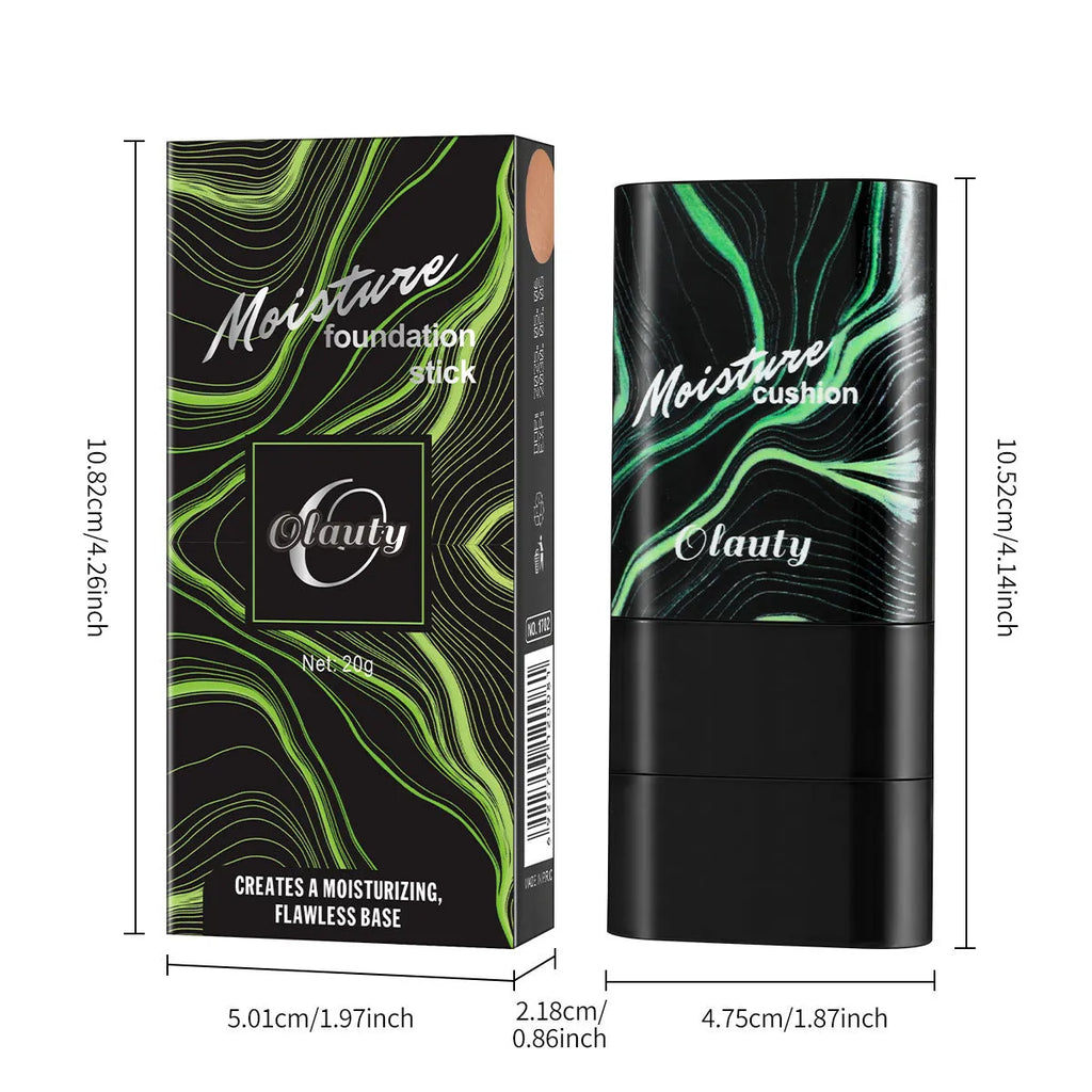 Waterproof double-ended 2-in-1 concealer foundation stick 20g in Ivory White, Brown, and Tanning shades