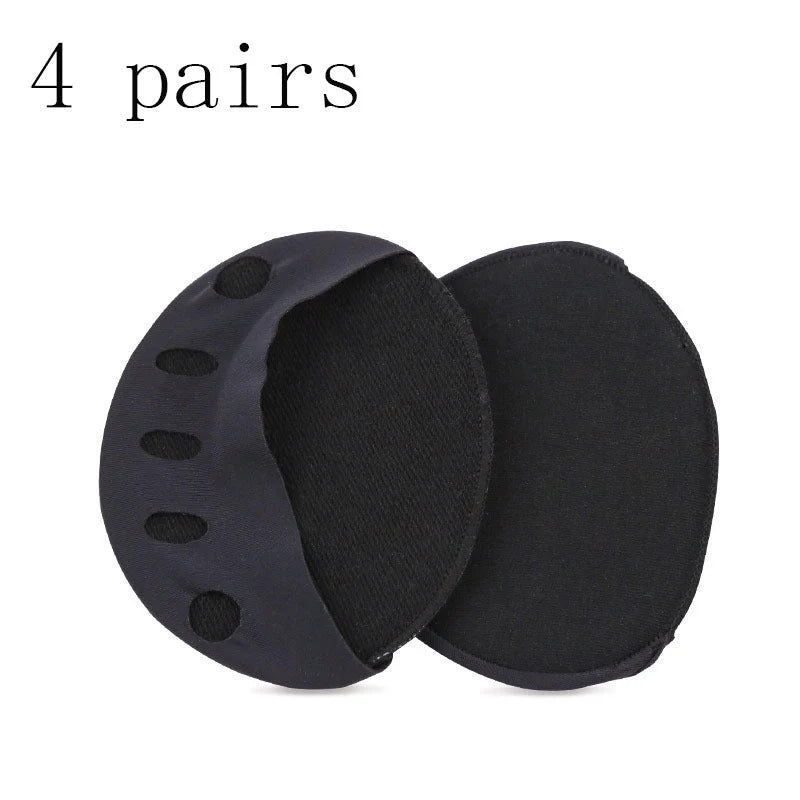 Invisible five finger socks with forefoot cushion pads for foot pain relief